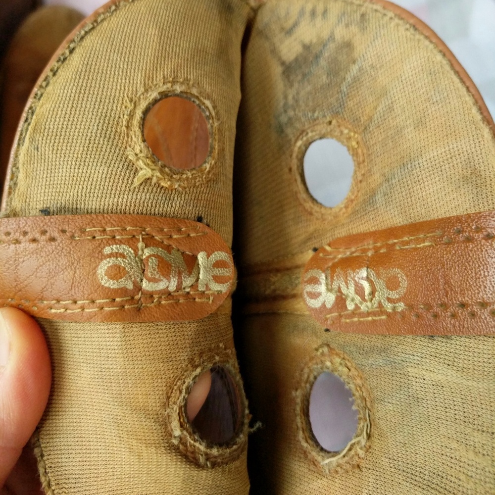 Acme Cowboy Western Boots Tan Leather Size 7 - Picture 6 of 8